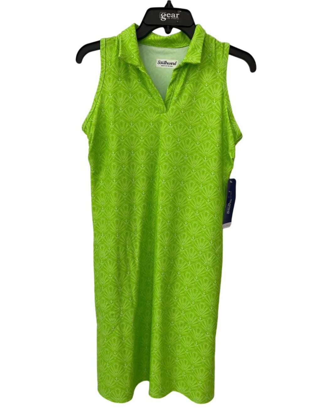 Southwind Avalon Crown Gem Sleeveless Golf Dress Pockets Small UPF 50 USA Green